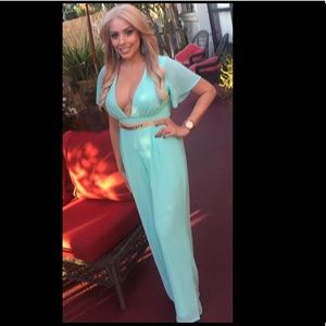 Teal jumpsuit